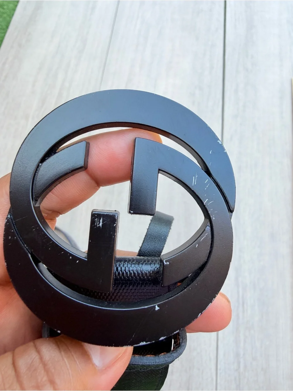 Gucci Black Men's Logo Belt